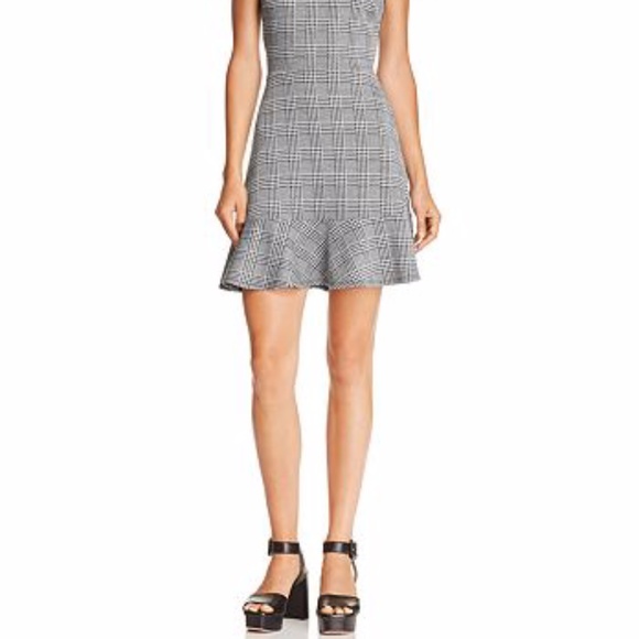 AQUA Glen Plaid Flounce-Hem Dress - 100% Exclusive - Picture 2 of 3